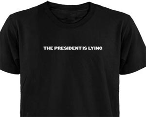 president is lying t shirt